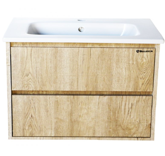 Тумба с раковиной Bellezza Лоренцо 80 дуб светлый