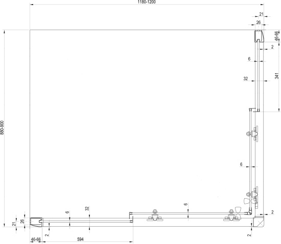 Душевой уголок Ravak BLRV2K 120х90, Grape, профиль хром