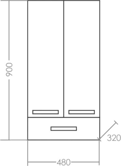 Шкаф СанТа Нептун 48/90 над стиральной машиной