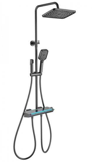Душевая стойка Wonzon & Woghand Muse Lumia WW-B4174-BGG с термостатом