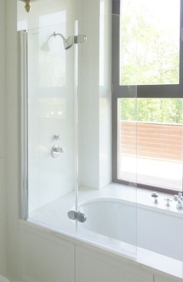 Шторка на ванну GuteWetter Lux Pearl GV-102 левая 120 см стекло бесцветное, профиль хром