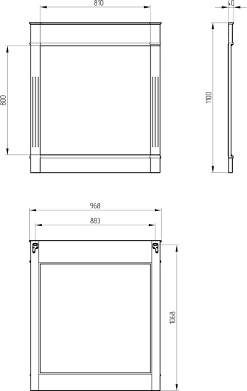 Зеркало Migliore Kantri 97x110 decape sabbia