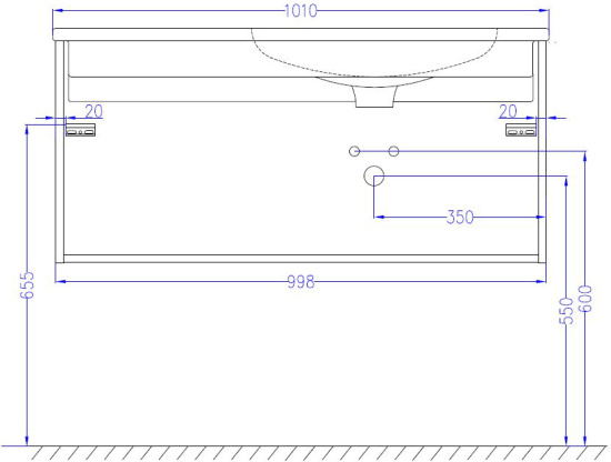 Мебель для ванной Jacob Delafon Madeleine 100 R черный блестящий