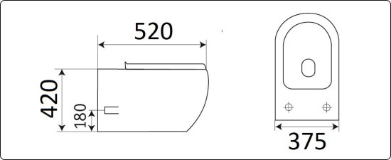 Подвесной унитаз CeramaLux CL-2101