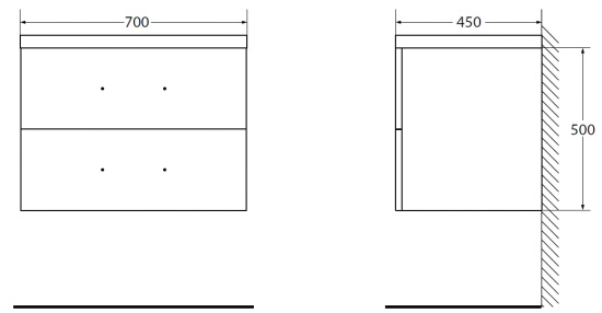 Мебель для ванной BelBagno Aurora 70 rovere tabacco