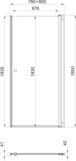 Душевая дверь в нишу Triton Уно Щ0000036857 80