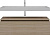 Тумба с раковиной Armadi Art Flat 120 подвесная, light oak