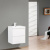 Тумба с раковиной BelBagno Pietra Mini 50 bianco lucido