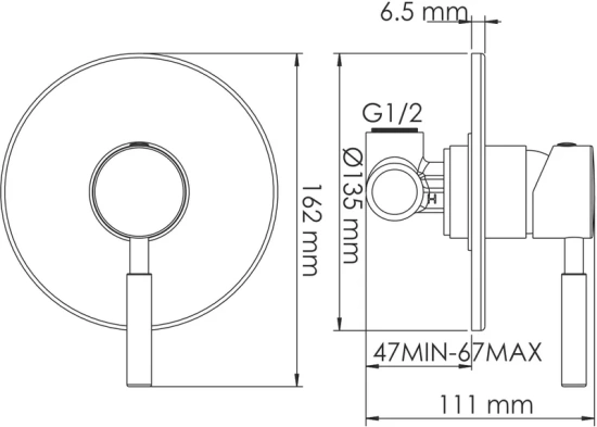 Гигиенический душ Wasserkraft A14156 со смесителем