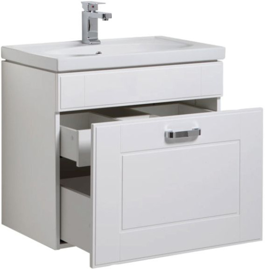 Тумба с раковиной Aquanet Рондо 70 1 ящик