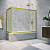 Шторка на ванну Vegas Glass ZV+ZVF NOVO 160*90 03 crystalvision, профиль золото матовое, стекло crystalvision