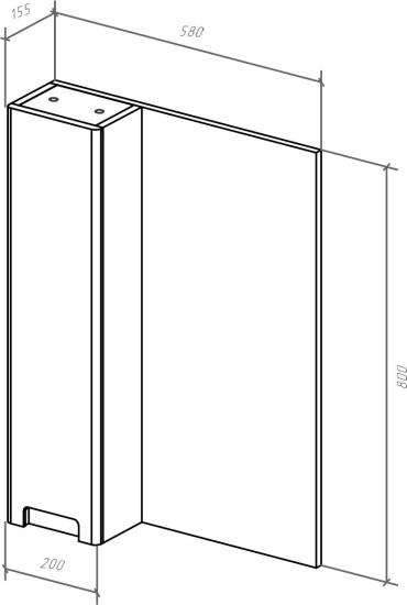 Зеркало Bellezza Пегас 60 L красное