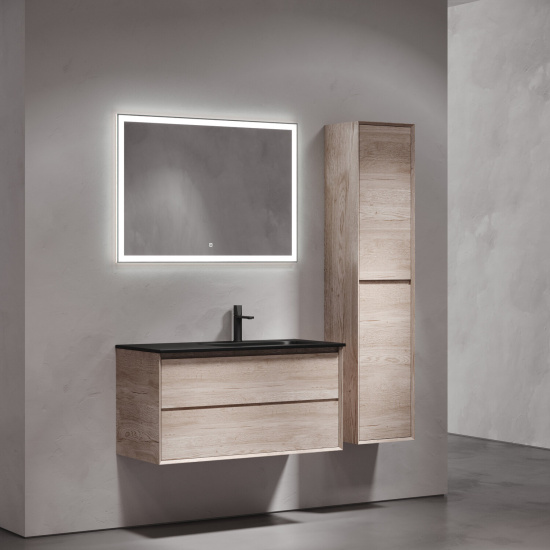 Тумба с раковиной Sancos Marmi 2.0 100 дуб галифакс натуральный правая, MR2.0100REG