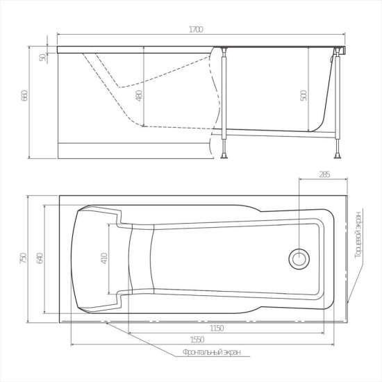 Акриловая ванна Alex Baitler Madin 170