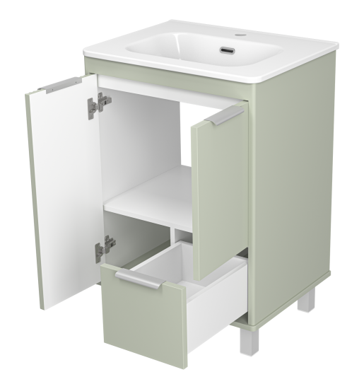 Тумба с раковиной Brevita Risacca Pistachio 60