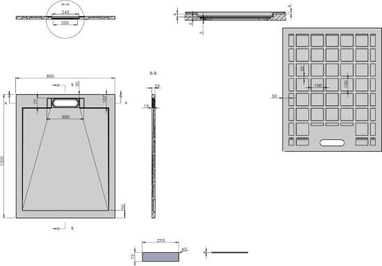 Поддон для душа Vincea VST-4SRL8010W 100x80 белый матовый, с сифоном