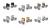 Шторка на ванну Vegas Glass Z2V TUR NOVO 155 09 07, профиль золото глянцевое, стекло графит