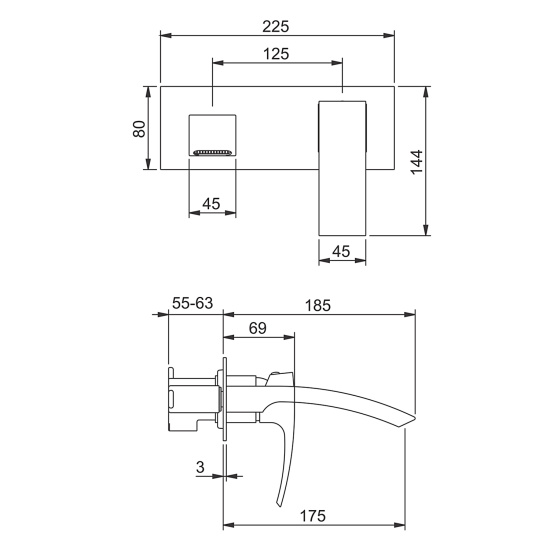 Смеситель для раковиный Gappo G1007-23, золото