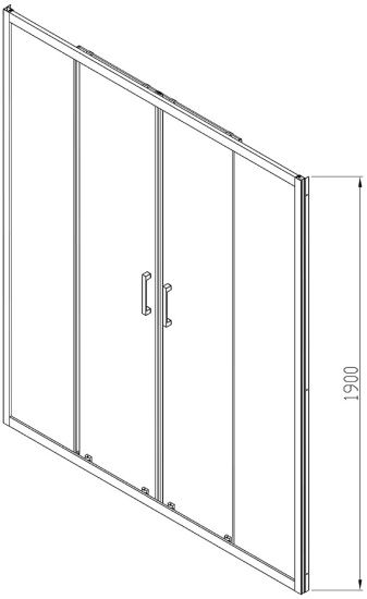 Душевая дверь в нишу Vincea Alpha VDS-3AL2180MT 180 см, стекло текстурное, хром