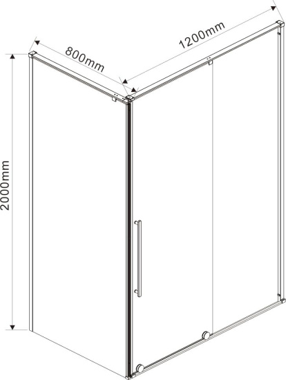 Душевой уголок Vincea Arno VSR-1A8012CL 120х80 см, профиль хром