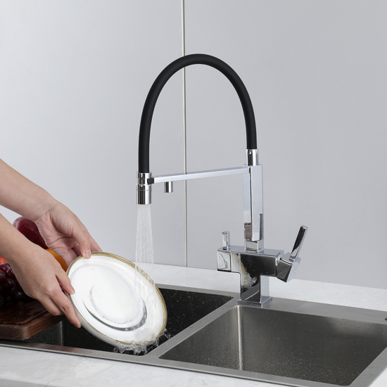 Смеситель для кухни Gappo G4395-50 с подключением к фильтру, хром