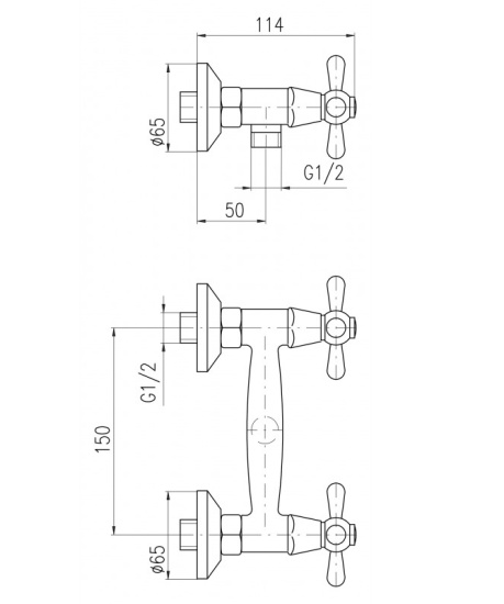 Смеситель для душа Rav Slezak Morava MK680.5SM