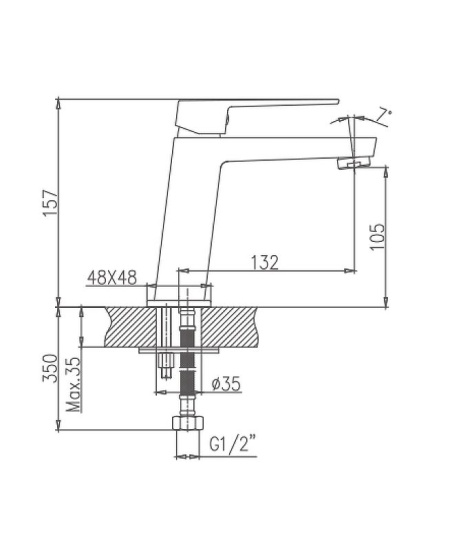 Смеситель для раковины Haiba HB191 HB11191 хром