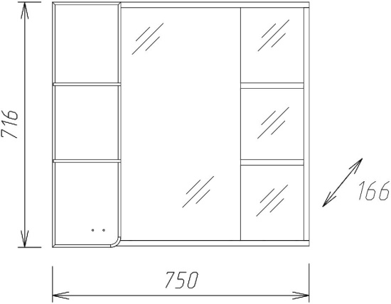 Зеркало Onika Стиль 75.01 L