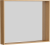 Зеркало Aqwella Basic 80х100 дуб золотой, с полкой