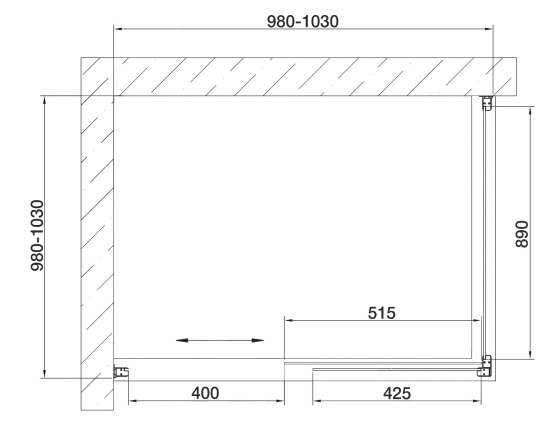 Душевой уголок Vegas Glass ZP+ZPV 100*100 08 01 профиль глянцевый хром, стекло прозрачное