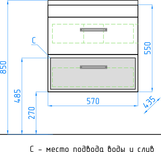 Мебель для ванной Style Line Лотос 60 Plus подвесная, шелк зебрано