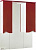 Зеркало-шкаф Bellezza Эйфория 100 красное, с подсветкой