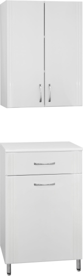 Тумба Style Line Эко Стандарт ТН 60 белая с бельевой корзиной