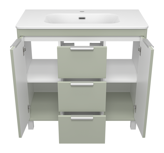 Тумба с раковиной Brevita Risacca Pistachio 90