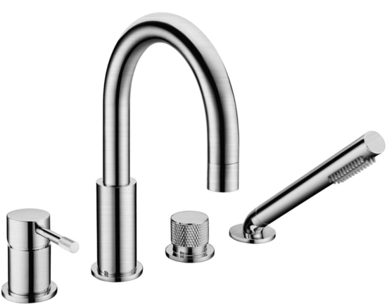 Смеситель на борт ванны Boheme Uno 460-INOX