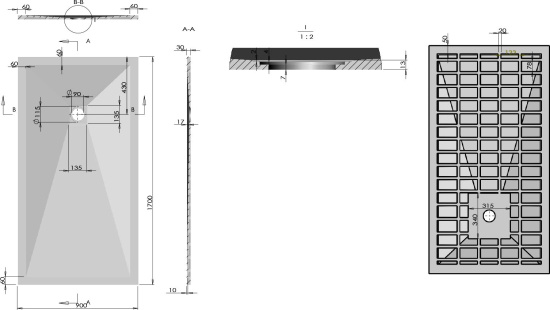 Поддон для душа Vincea VST-4SR9017W 170x90 белый матовый