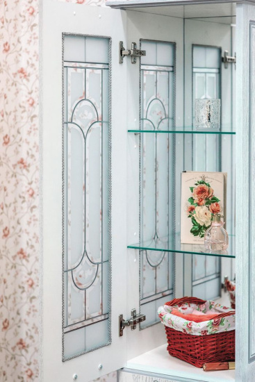 Пенал Sanflor Адель белый, патина серебро L