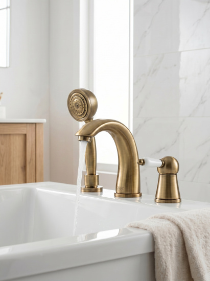 Смеситель на борт ванны Fiore Imperial 83ZZ5105, бронза