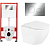 Инсталляция Tece TECEloop K440921 с кнопкой + унитаз подвесной beWash Minimal BKWHR003480