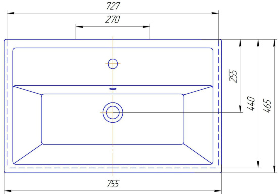 Тумба с раковиной Aqwella Brig 75 напольная, белая