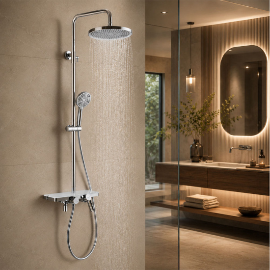 Душевая стойка Gappo G2496-20, хром/белый