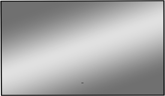 Зеркало Diwo Элиста 120 черное, с подсветкой светодиодной, инфракрасный выключатель