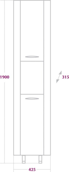 Пенал Onika Дюна 30.10У с нишей