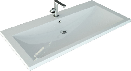 Тумба с раковиной Misty Алиса 90 напольная, белая