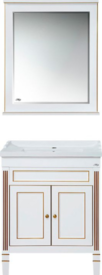 Мебель для ванной Misty Женева 60 белая патина