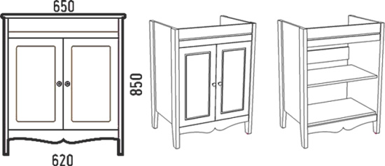 Мебель для ванной Corozo Блюз 65 напольная