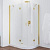 Душевой уголок Vegas Glass AFS-F 120*100 09 01 L профиль золото, стекло прозрачное