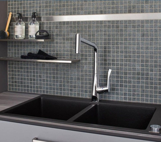 Смеситель для кухни Hansgrohe Metris Select M71 73805000 хром