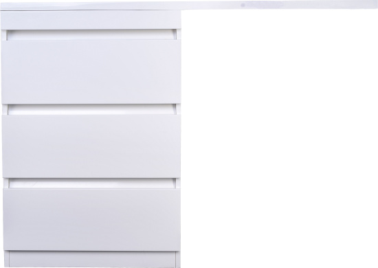 Тумба с раковиной Style Line Даллас 120 L Люкс Plus, напольная, 3 ящика