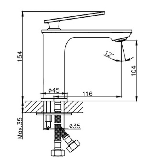 Смеситель для раковины Haiba HB10589 хром